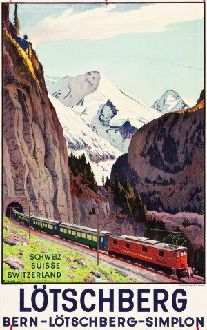 Lotschberg, Switzerland Travel Poster